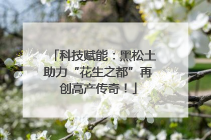 科技赋能：黑松土助力“花生之都”再创高产传奇！